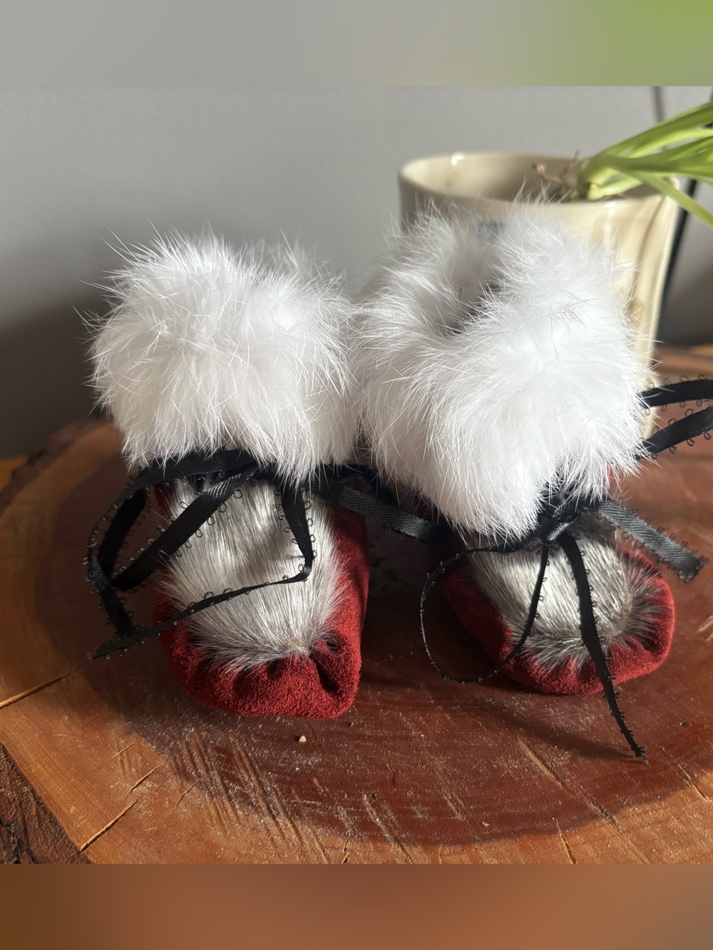 Beautiful hand made infant slippers